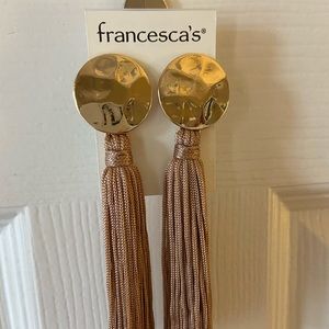 NWT Francesca’s Gold/Rose Gold Dangle Earrings